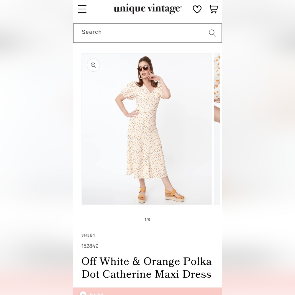 NWT Unique Vintage Midi Dress